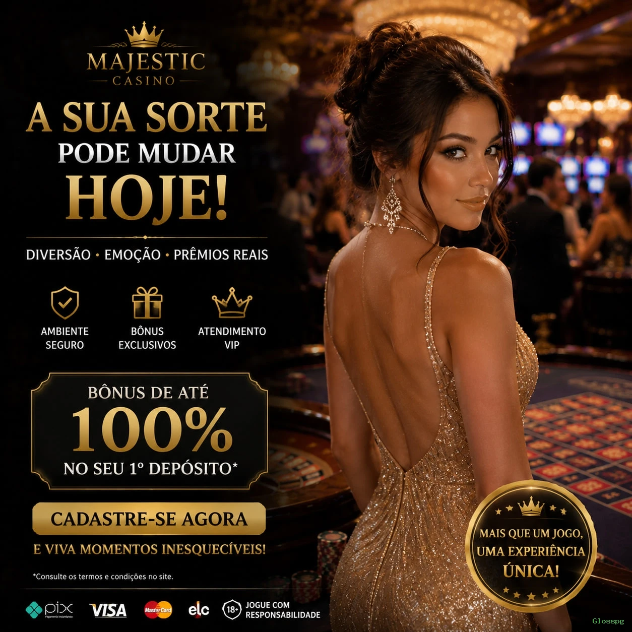 Slots online da Glosspg com jackpots progressivos